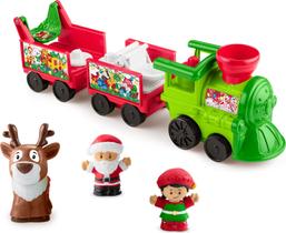 Toy Train Fisher-Price Little People com Papai Noel e Renas