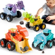Toy Truck iPlay iLearn Dinosaur para crianças com mais de 18 meses com carros