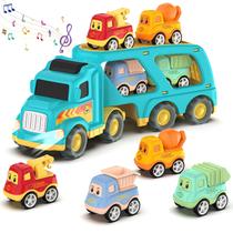 Toy Trucks Caminhão de transporte Veslier com 4 carros retráteis de 18 milhões ou mais Toy Trucks Caminhão de transporte Veslier com 4 carros retráteis de 18 milhões ou mais