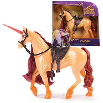 Toy Unicorn Academy Cinder com 2 acessórios de equitação de 28 cm