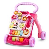 Toy VTech Sit-to-Stand Learning Walker rosa para bebês com mais de 9 anos