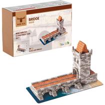 Toy Wise Elk Bridge de construção com tijolos de gesso reais