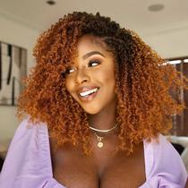 ToyoTress de cabelo de crochê Yanky Twist 14 polegadas, 8 pacotes, laranja