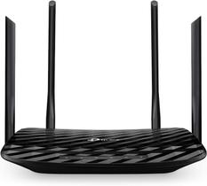 TP-Link AC1200 Gigabit WiFi Router (Archer A6) - 5GHz Gigabit Dual Band MU-MIMO Wireless Internet Router, suporta beamforming, WiFi convidado e modo AP, cobertura de longo alcance por 4 antenas pretas