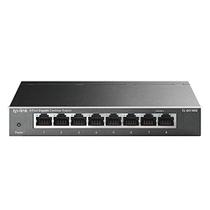 TP-Link TL-SG108S Switch Gigabit Ethernet de 8 portas de Desktop/Montagem na Parede Plug & Play sem ventoinha de metal resistente Proteção Vitalícia Limitada de espionagem de QoS e IGMP 802.1p/DSCP Design Compacto