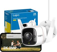 TPLink Tapo C310 Câmera de Segurança Externa WiFi ou RJ45 Resolução 3MP 2K Ultra HD IP66 à prova dágua visão noturna, detecção de movimento TPLink Tapo C310 Câmera de Segurança Externa WiFi ou RJ45 Resolução 3MP 2K Ultra HD IP66 à prova dágua visão noturna, detecção de movimento