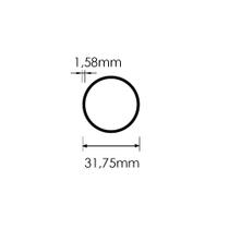 TR055 Perfil de alumínio tubo redondo 31,75 x 1,58mm - 6 metros