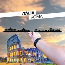 Traçado Itália - Roma - Parede Traçado Itália - Roma - Parede