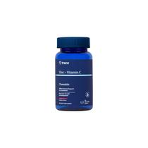 Trace Minerals Zinc mais vitamina C Multivitamínico mastigável para função enzimática e suporte ao crescimento saudável Suplemento vitamínico e mineral para a saúde imunológica Framboesa, 60 bolachas mastigáveis (60 porções)