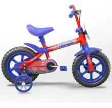 Track bike aro 12 azul arco iris azul com vermelho