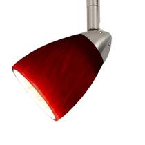 Track Light Benzara Hand Blwn Glass Shade, vermelho, prata, 9x9x8 cm Track Light Benzara Hand Blwn Glass Shade, vermelho, prata, 9x9x8 cm