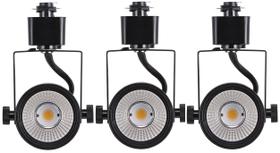 Track Light Head CLOUDY BAY 8W LED 5000K Day Light, pacote com 3
