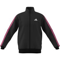Track Top Adidas Masculino com 3 Listras, Preto e Rosa Lúcido