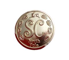 Traço do botão de Natal do Papai Noel com 1,8 cm de diâmetro Traço do botão de Natal do Papai Noel com 1,8 cm de diâmetro