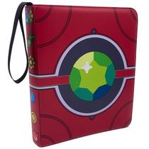 Trading Card Binder, 400 bolsos, 4 bolsos, zíper, álbum vermelho Trading Card Binder, 400 bolsos, 4 bolsos, zíper, álbum vermelho