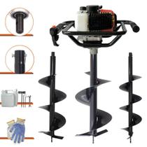 Trado Motorizado À Gasolina 2T Vant VPS52 52cc 2HP 6.500rpm Perfurador de Solo Completo Com 3 Brocas 80x20cm, 80x25cm e 80x30cm
