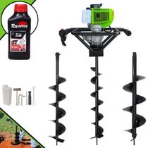 Trado Motorizado À Gasolina Menegotti MPS-52 52cc 1,8HP de Potência 9.000rpm Perfurador de Solo Completo Ideal P/ Reflorestamento e Levantamento de Cercas Com Brocas 80x10, 80x15 e 80x20 + ÓLEO TOYAMA Trado Motorizado À Gasolina Menegotti MPS-52 52cc 1,8HP de Potência 9.000rpm Perfurador de Solo Completo Ideal P/ Reflorestamento e Levantamento de Cercas Com Brocas 80x10, 80x15 e 80x20 + ÓLEO TOYAMA