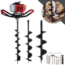 Trado Motorizado Anmax GD520-B À Gasolina 2T 52cc 2,2HP de Potência 7.000rpm Perfurador de Solo Completo Com Kit 3 Brocas 80x10cm, 80x15cm e 80x20cm Para Mourões, Reflorestamento e Construção Civil Trado Motorizado Anmax GD520-B À Gasolina 2T 52cc 2,2HP de Potência 7.000rpm Perfurador de Solo Completo Com Kit 3 Brocas 80x10cm, 80x15cm e 80x20cm Para Mourões, Reflorestamento e Construção Civil