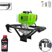 Trado Motorizado Sem Broca Menegotti MPS-52 À Gasolina 2T 52cc 1,8HP de Potência 9.000rpm Perfurador de Solo Para Mourões, Reflorestamento e Construção Civil + ÓLEO TOYAMA FG50 2T EXTRA Trado Motorizado Sem Broca Menegotti MPS-52 À Gasolina 2T 52cc 1,8HP de Potência 9.000rpm Perfurador de Solo Para Mourões, Reflorestamento e Construção Civil + ÓLEO TOYAMA FG50 2T EXTRA