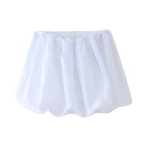 TRAF-Mini-saia balão feminina, elástico médio na cintura, bainha volumosa, saias femininas, moda