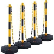 Traffic Delineator Post Cones VEVOR, corrente ajustável de 8 pés, pacote com 4 Traffic Delineator Post Cones VEVOR, corrente ajustável de 8 pés, pacote com 4