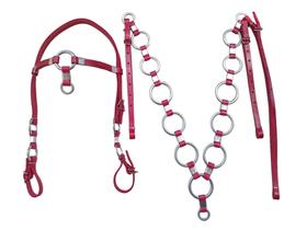 Traia Conjunto Cabeçada E Peitoral Argolado Peitera Cavalo
