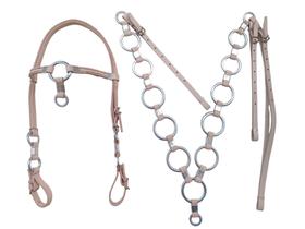 Traia Conjunto Cabeçada E Peitoral Argolado Peitera Cavalo