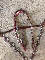 Traia de frente Peiteira e Cabeçada Havana Argolado Resistente e com Regulagem