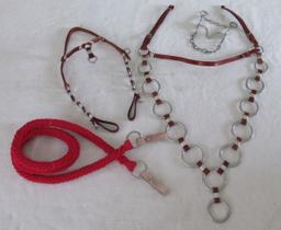 Traia Havana Completa + Peitoral Argolado De Chapa + Cabeçada Argolada + Itens Para Cavalos Em Geral