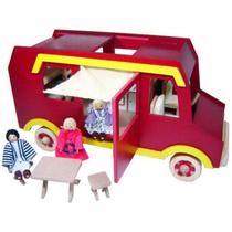Trailer com Acessórios - Madeira - Vermelho - Bohney Trailer com Acessórios - Madeira - Vermelho - Bohney