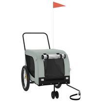 Trailer de bicicleta para animais de estimação VidaXL, tecido Oxford de ferro durável, 45 kg
