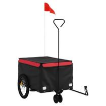 Trailer de carga para bicicletas VidaXL Durable Iron com tecido Oxford de 30 kg Trailer de carga para bicicletas VidaXL Durable Iron com tecido Oxford de 30 kg