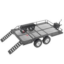 Trailer de carro RC Tbest Metal Trail Car para TRX4 1/10 com pneus Trailer de carro RC Tbest Metal Trail Car para TRX4 1/10 com pneus