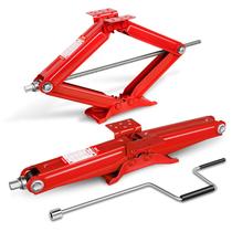 Trailer de trailer Scissor Jacks DNA MOTORING, pacote com 2, 2268 kg, 4-61 cm, vermelho