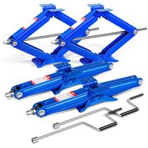 Trailer de trailer Scissor Jacks DNA MOTORING, pacote com 4, 2267,96 kg, azul
