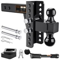 Trailer Hitch Koerdo ajustável com receptor de 2 polegadas, queda de 6 polegadas