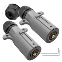 Trailer Plug Oyviny RV, 7 pinos, selo impermeável, 2 unidades, IP68