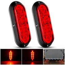 Trailer Tail Light Nilight 6 Oval Red LED Surface Mount 2 unidades