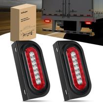 Trailer Tail Light Nilight de 6 polegadas oval vermelho/branco 2 unidades 12 V