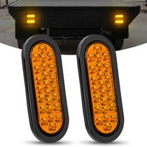 Trailer Tail Light Nilight, oval de 6 polegadas, 24 LED, âmbar, 2 unidades