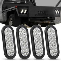 Trailer Tail Light Nilight, oval de 6 polegadas, 24 LED, branco, 4 unidades, 12 V