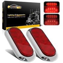 Trailer Truck Stop Turn Tail Lights Partsam 6 Oval Chrome