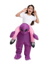 Traje alienígena inflável HSCTEK para crianças, meninos e meninas, roxo Traje alienígena inflável HSCTEK para crianças, meninos e meninas, roxo