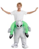 Traje alienígena inflável HSCTEK para crianças, meninos e meninas