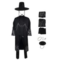 Traje Auoctey Saja Boy Jinu Black Outfit Halloween Masculino Adulto Traje Auoctey Saja Boy Jinu Black Outfit Halloween Masculino Adulto