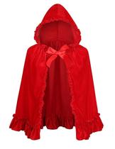 Traje Colorful House, veludo vermelho, capa com capuz de 60 cm Traje Colorful House, veludo vermelho, capa com capuz de 60 cm