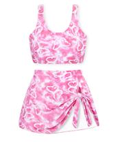 Traje de banho Ghteas Teen Girls Tankini com saia tamanho 16 floral Traje de banho Ghteas Teen Girls Tankini com saia tamanho 16 floral