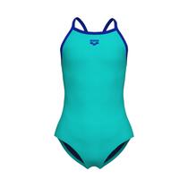 Traje de baño juvenil de una pieza para niñas ARENA Light Drop Back 3T Azul Neón Traje de baño juvenil de una pieza para niñas ARENA Light Drop Back 3T Azul Neón