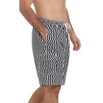 Traje de baño para hombre Scotamalone de secado rápido en nylon negro y blanco