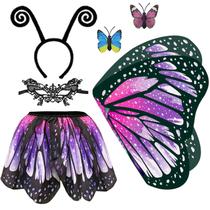 Traje de borboleta yamisan para meninas com asas de fada e vestido tutu Traje de borboleta yamisan para meninas com asas de fada e vestido tutu